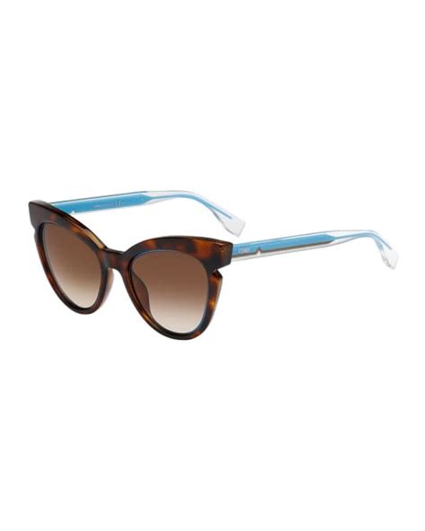 fendi two tone cat eye notched optyl sunglasses